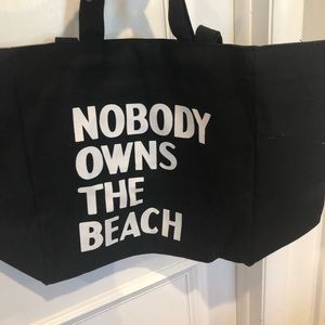 BLACK WHITE FUN BEACH BAG